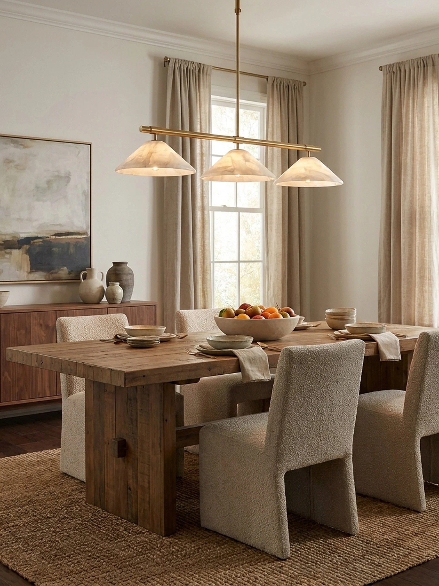 Ridgeline Alabaster Linear Chandelier - Image 7