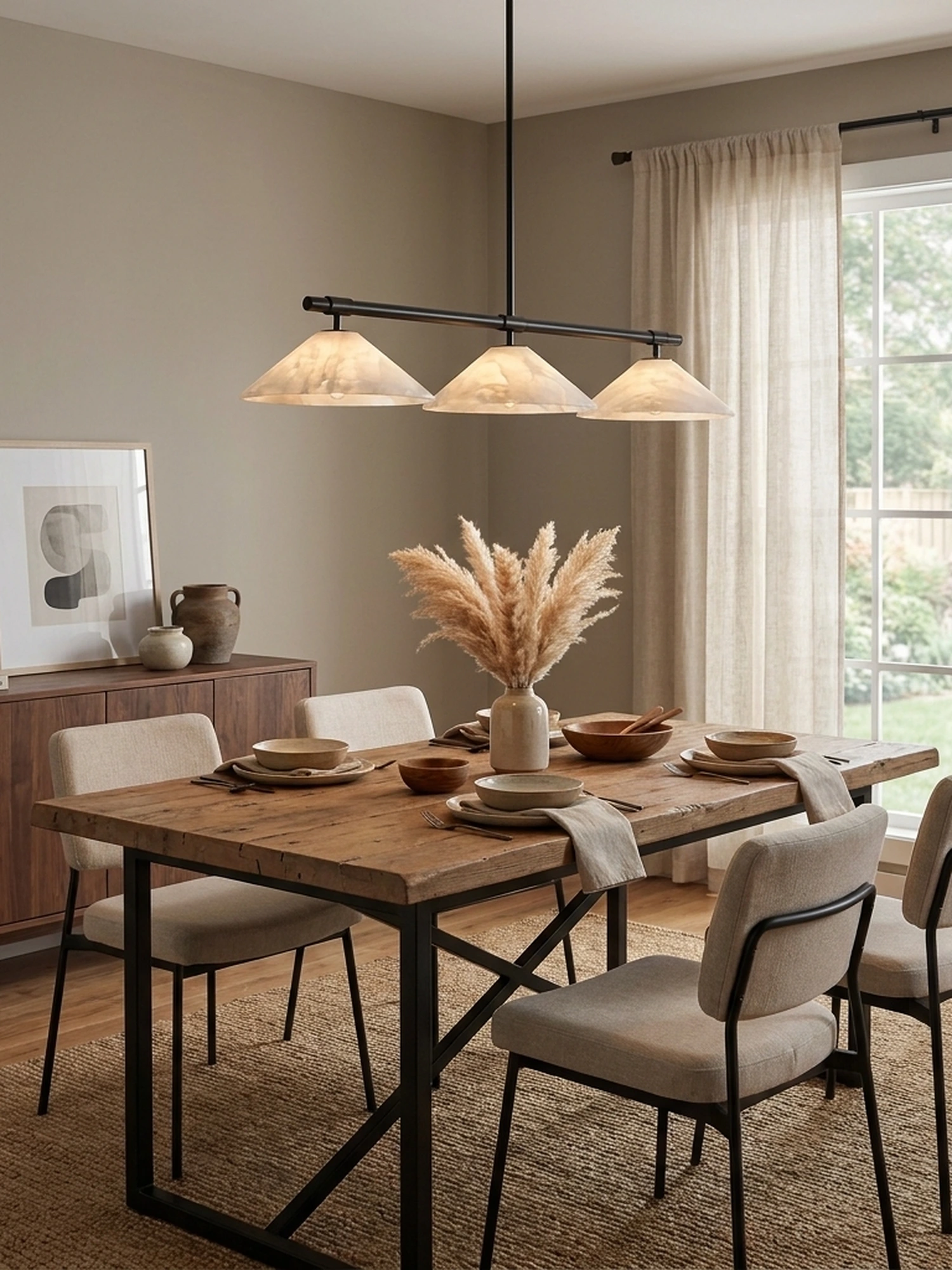 Ridgeline Alabaster Linear Chandelier - Image 8