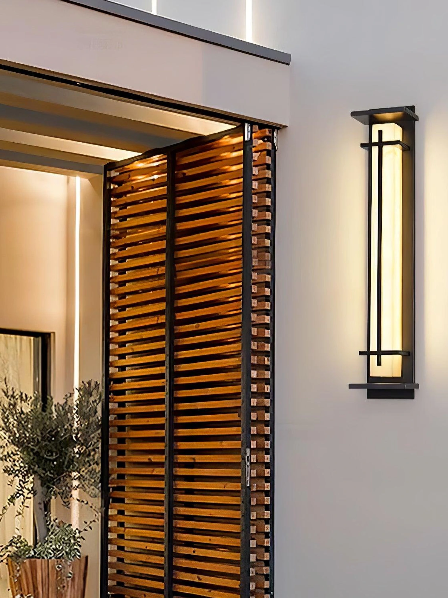 Square Outdoor Alabaster Wall Light - Image 4