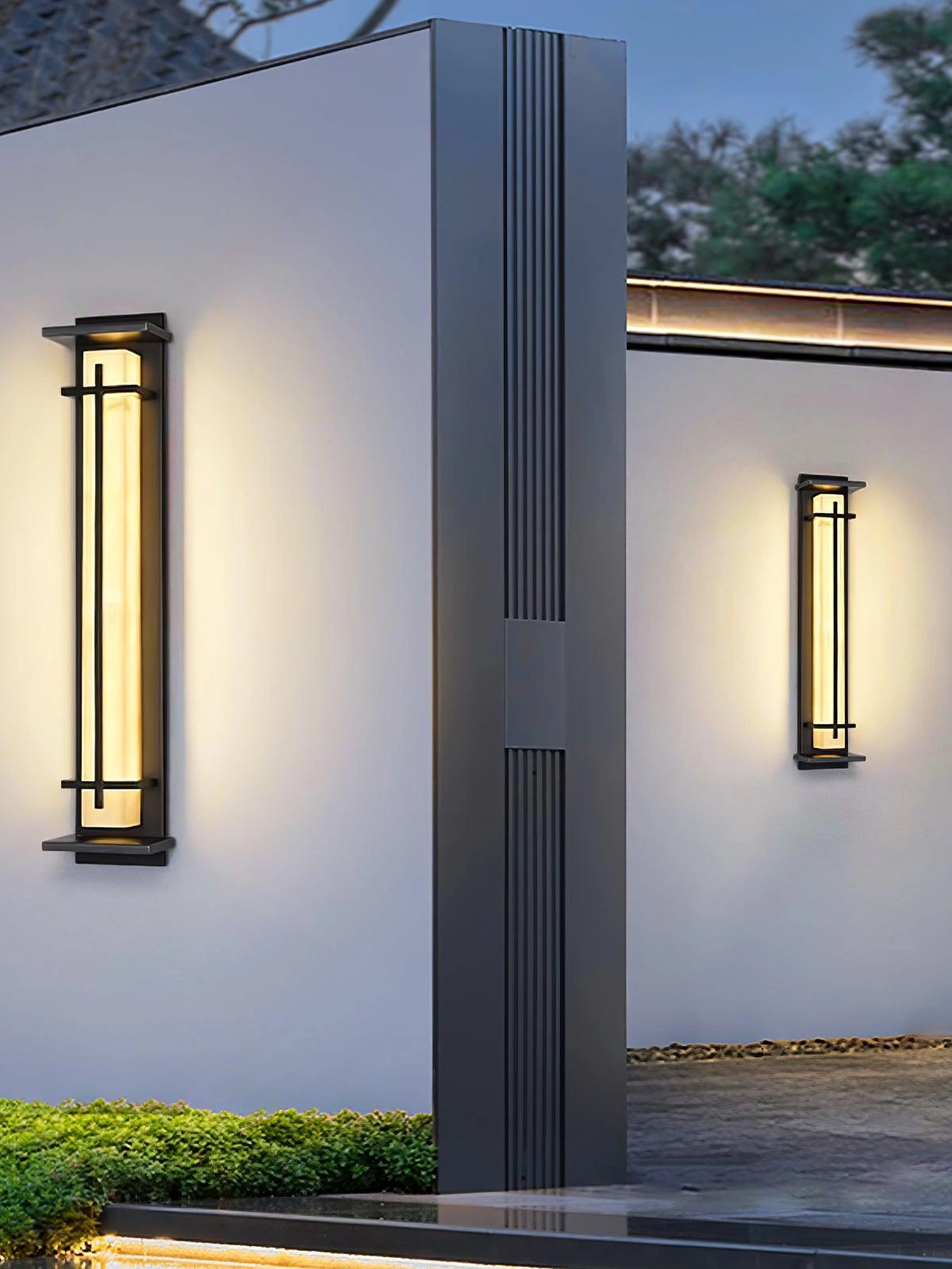 Square Outdoor Alabaster Wall Light - Image 6
