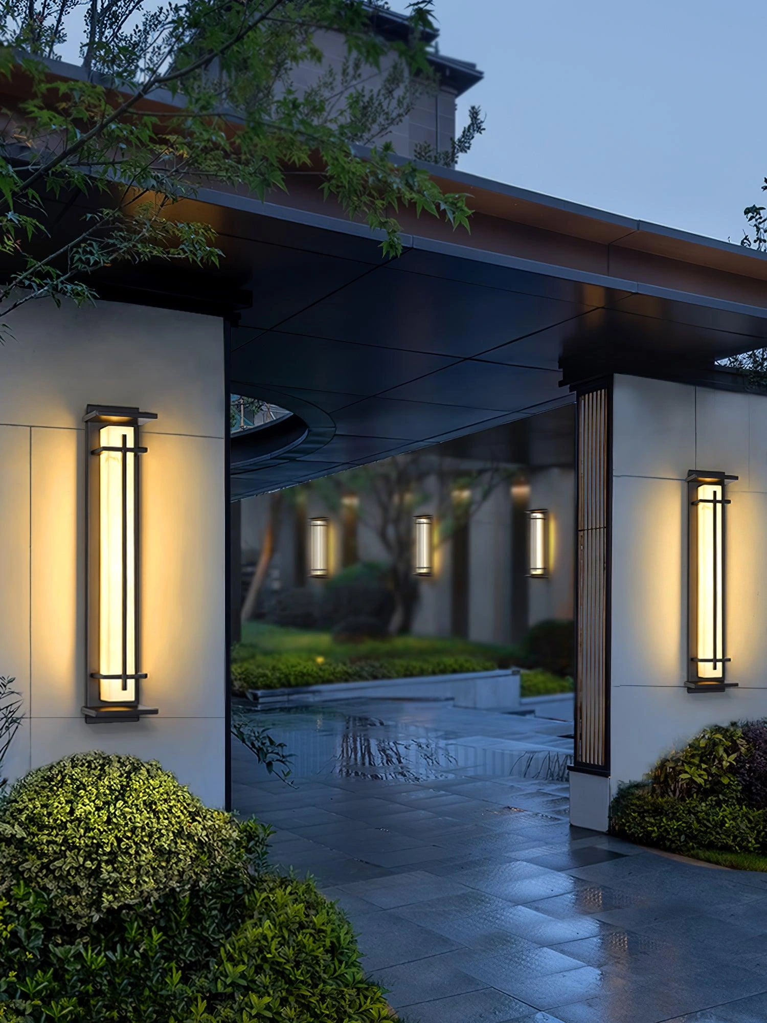Square Outdoor Alabaster Wall Light - Image 10