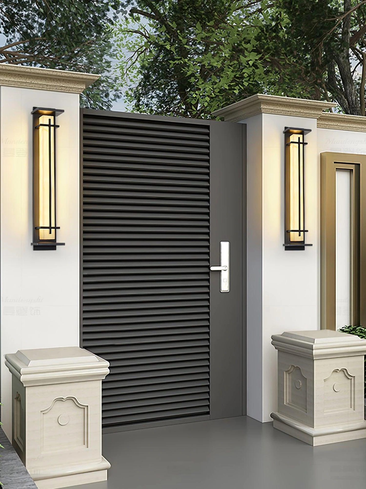 Square Outdoor Alabaster Wall Light - Image 13