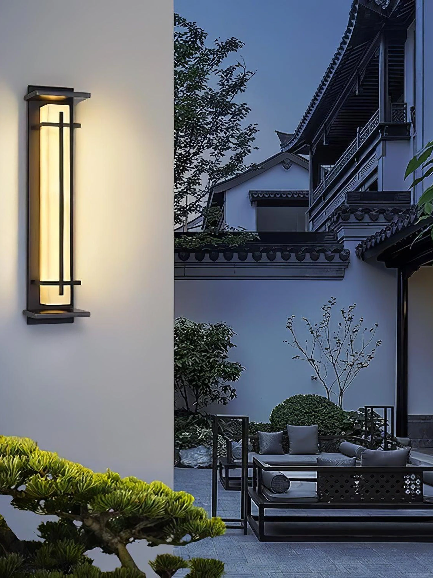Square Outdoor Alabaster Wall Light - Image 15