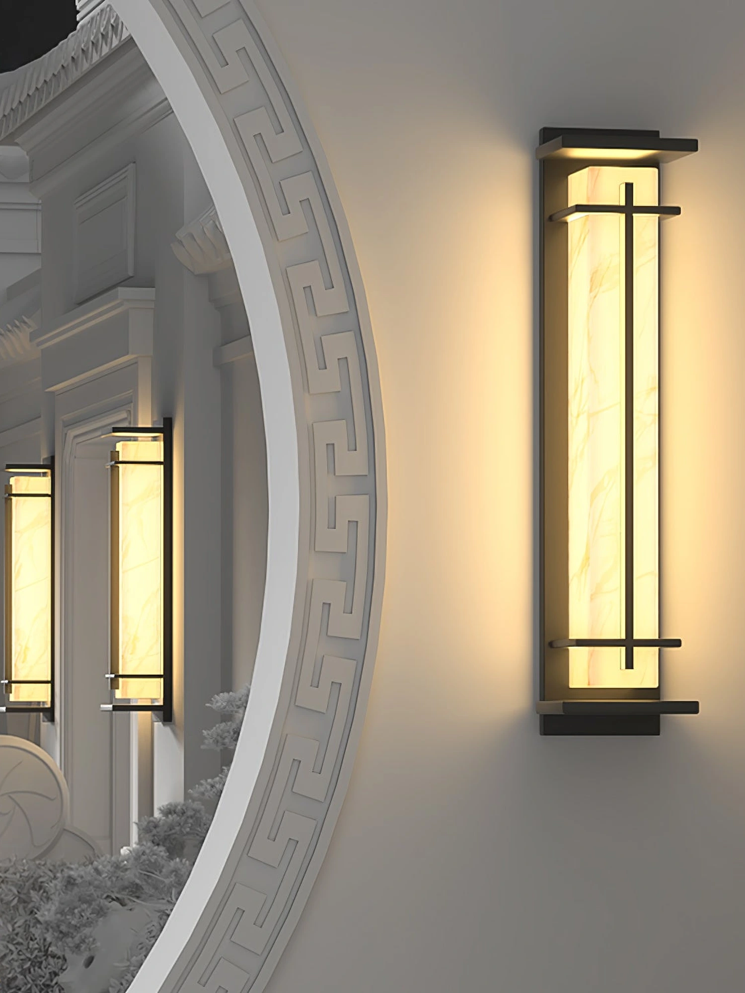 Square Outdoor Alabaster Wall Light - Image 20