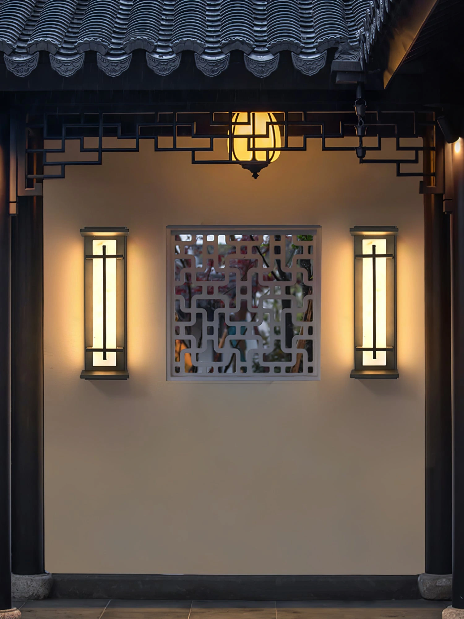 Square Outdoor Alabaster Wall Light - Image 22