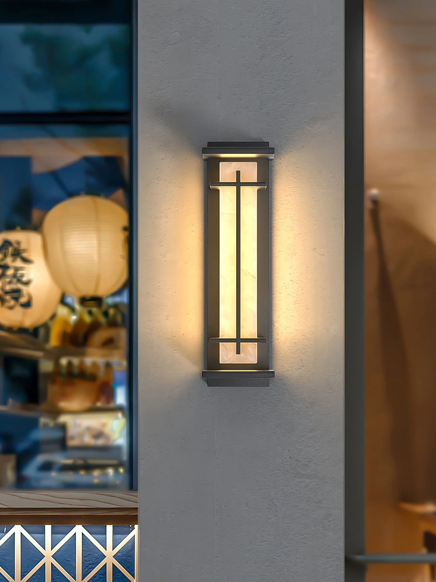 Square Outdoor Alabaster Wall Light - Image 24